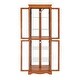 preview thumbnail 5 of 9, Lighted Tall Bookshelf Display Cabinet Curio Cabinet with Glass Doors