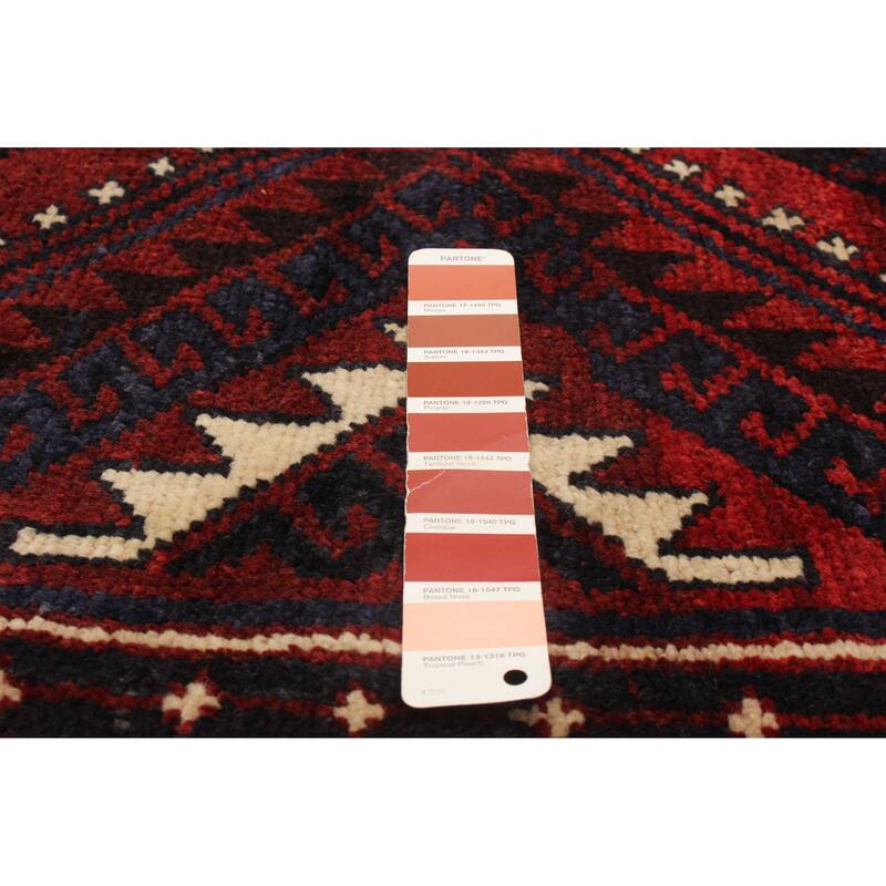 ECARPETGALLERY Hand-knotted Melis Vintage Red Wool Rug - 5'4 x 7'9