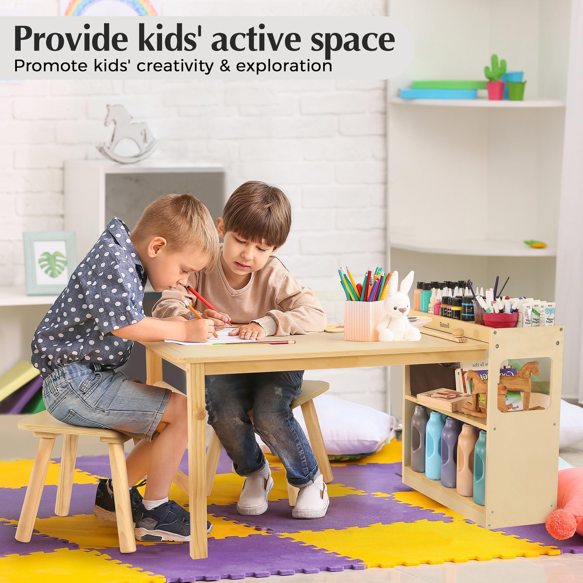 Toddler craft table with storage 2025