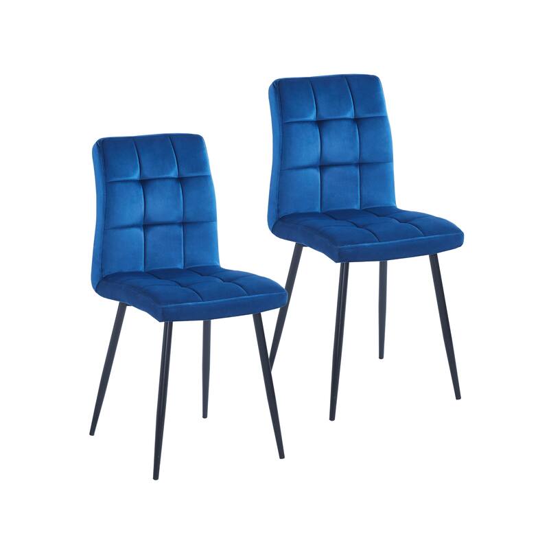 Porthos Home Pacie Velvet Dining Room Chairs (Set of 2) - Blue