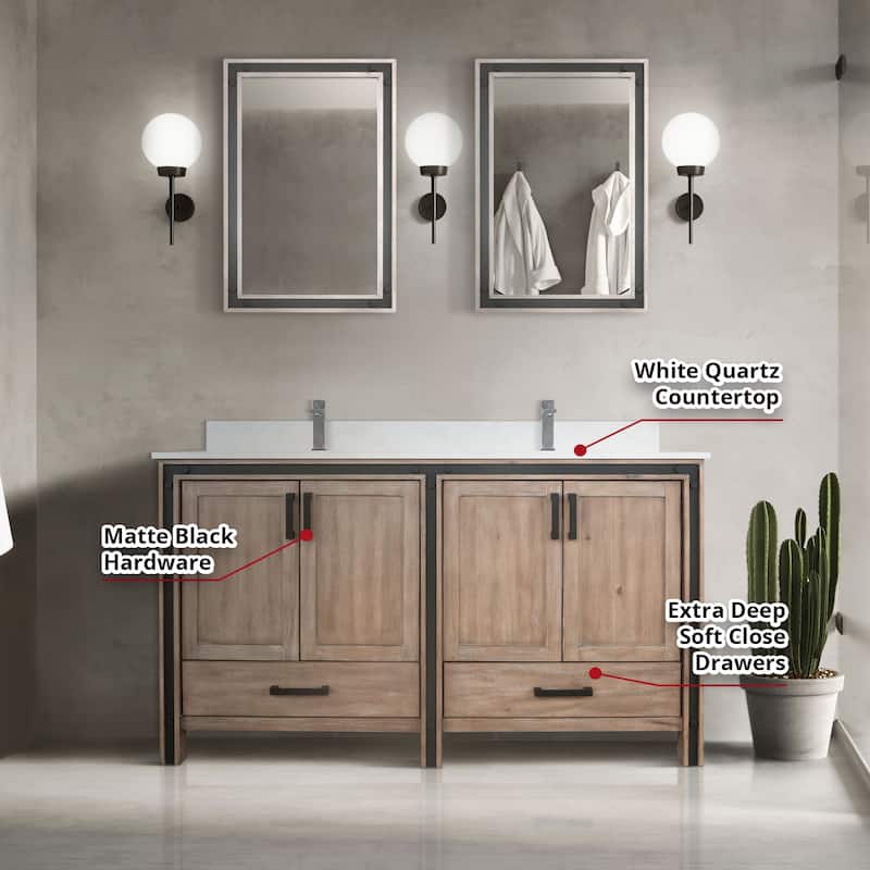 Ziva Bath Vanity and White Quartz Top