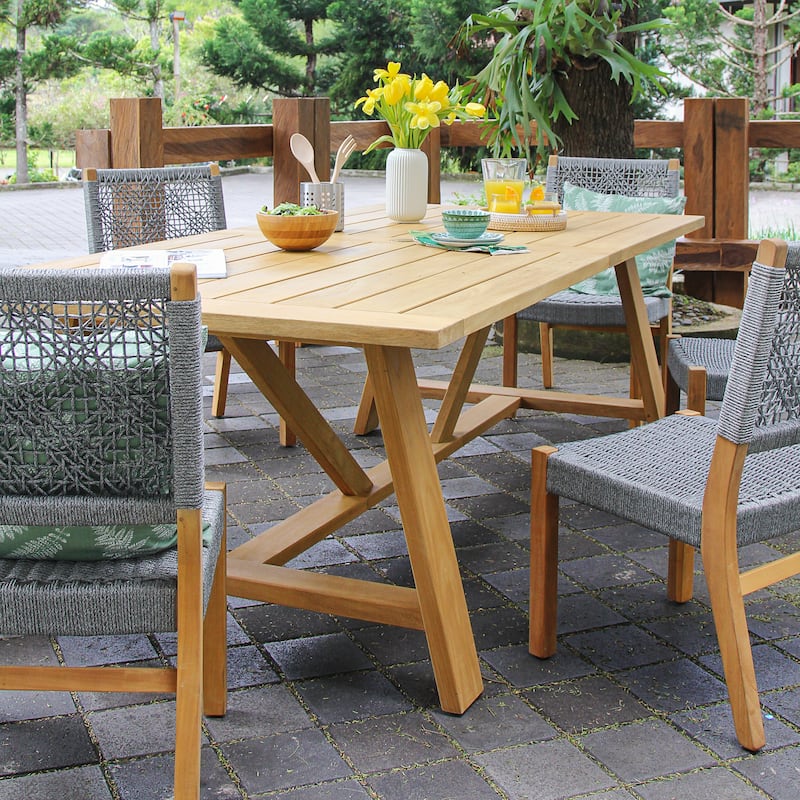 Cambridge Casual Nassau 7-piece Teak Outdoor Dining Set