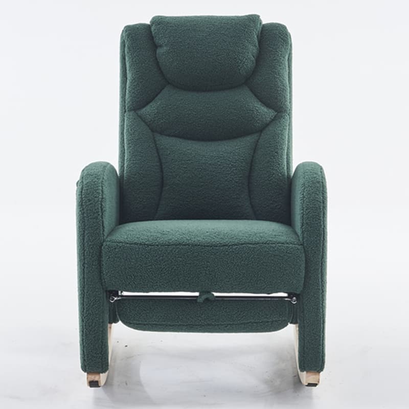 Fabric Nursery Rocking Chair With Adjustable Footrest