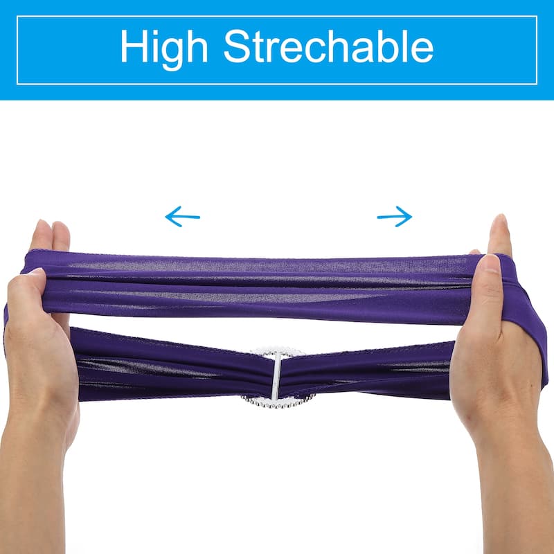 Chair Bows Sash 50 Pcs Stretch Chair Cover Band Elastic Chair Tie