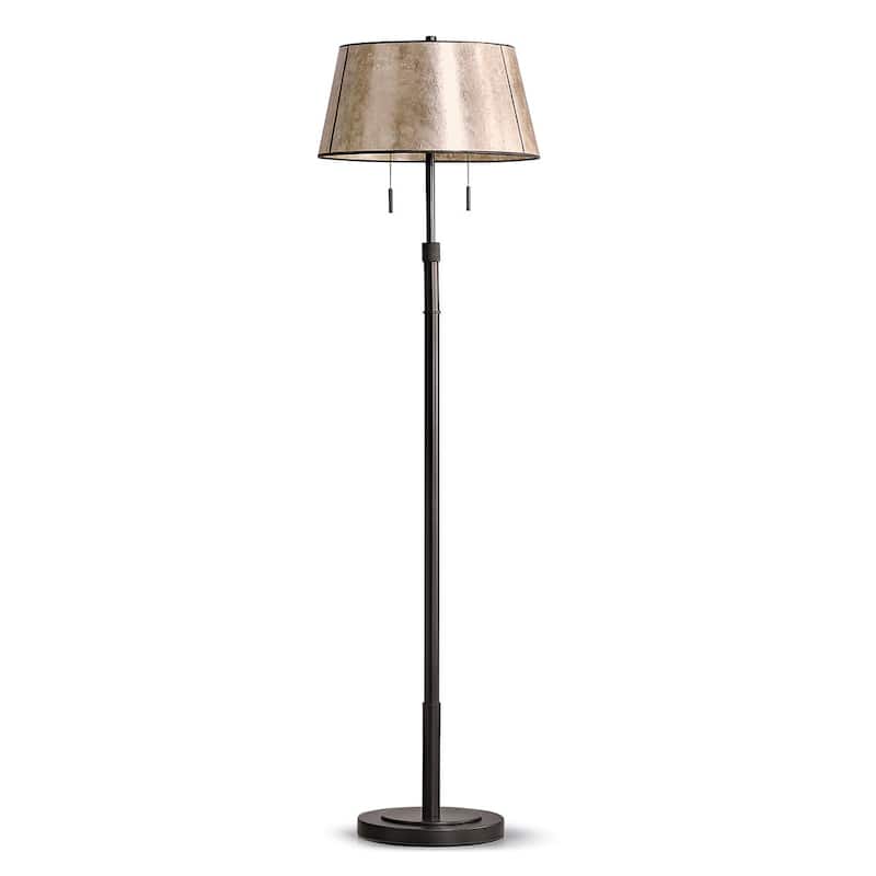 The Grande 55"~66"H Adjustable Floor Lamp_DarkBronze - Empire_MicaShade