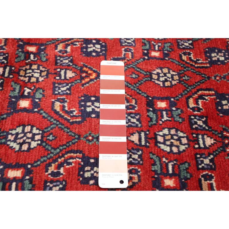 ECARPETGALLERY Hand-knotted Andelz Red Wool Rug - 2'8 x 10'4