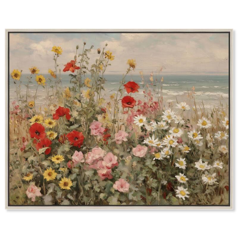 Misty Ocean Field II Canvas by Art Remedy - Silver - 24" x 20"