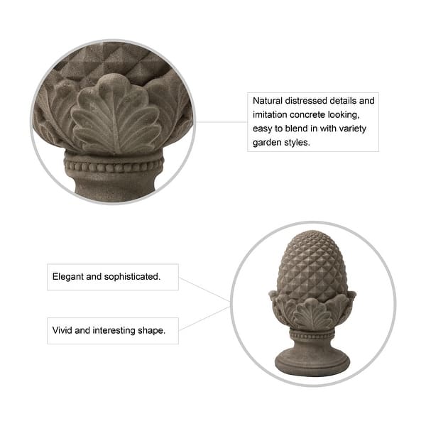 Glitzhome 16 5 H Mgo Artichoke Garden Statue Overstock 33213362