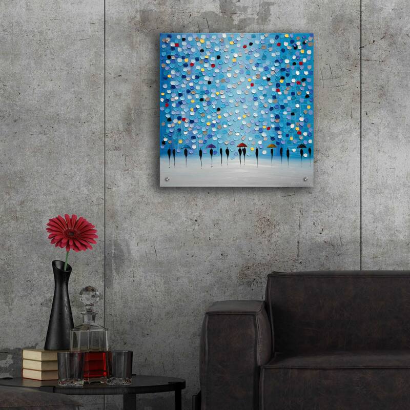 Epic Art 'Colorful City Umbrellas' by Ekaterina Ermilkina Acrylic Glass Wall Art