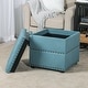 preview thumbnail 5 of 58, Adeco Fabric Square Storage Ottoman with Tray