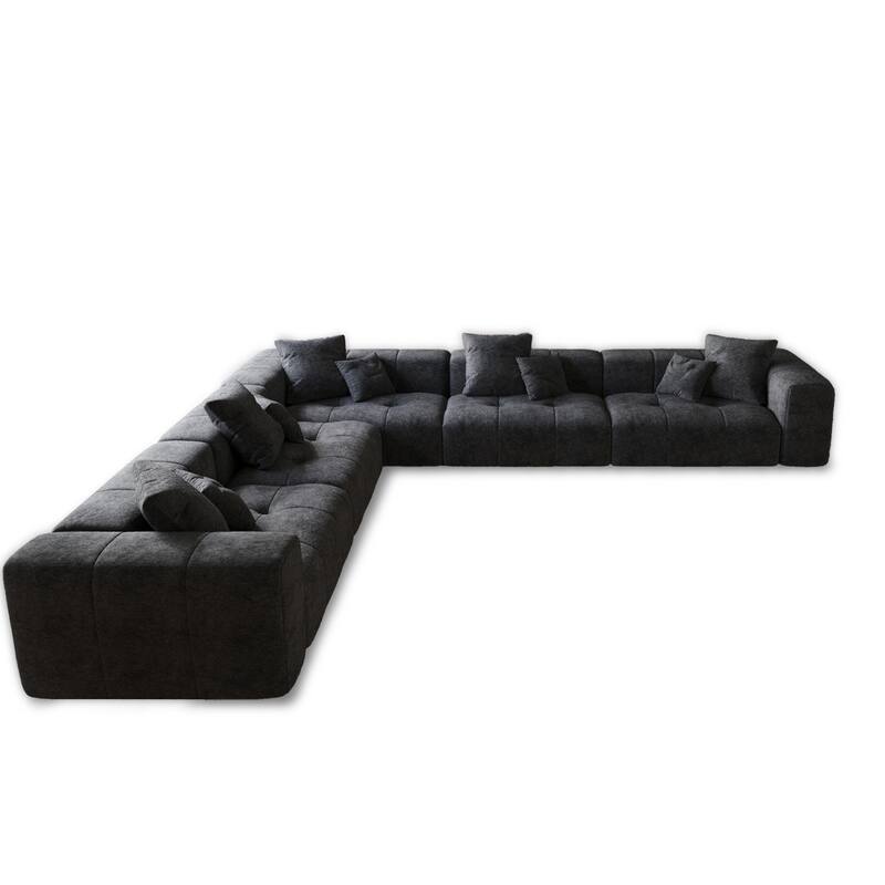 Extra Large Linen Corner Sectional Sofa Couch for Living Room Set