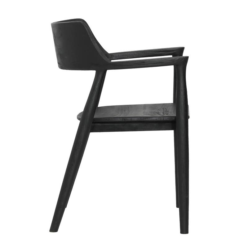 Shadowbrook Teak Dining Chair, Black