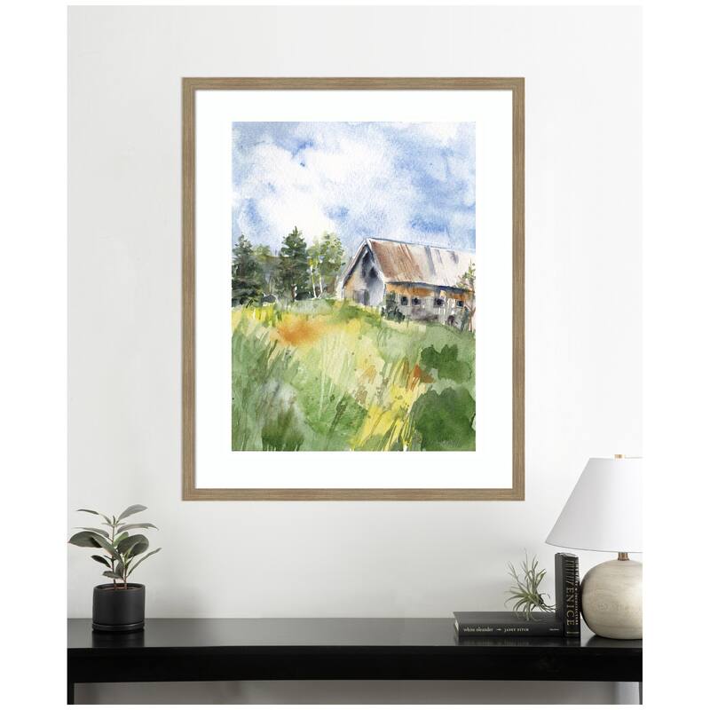 Kate and Laurel Framed Art Vermont Barn in Summer by Patricia Shaw