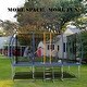 preview thumbnail 2 of 5, Rectangular Trampoline Gauge Galvanized Rust Resistance Steel Construction With Basketball Hoop System Advanced Ladder - Blue