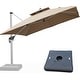 preview thumbnail 13 of 42, PURPLE LEAF 10/12 ft Square Sunbrella Patio Cantilever Umbrella with Base