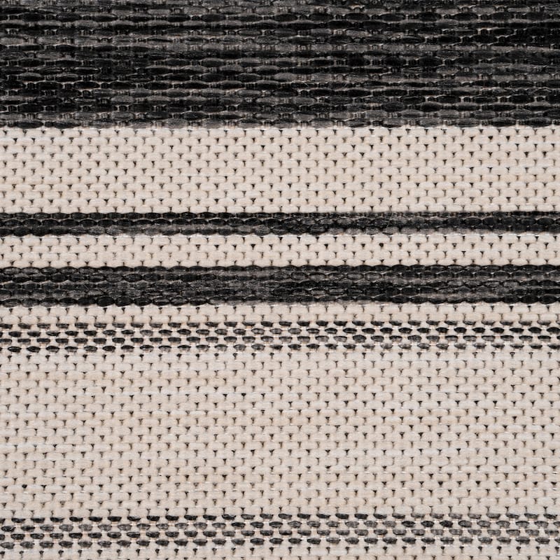 Sevita Framing Striped Bordered Indoor Outdoor Rug