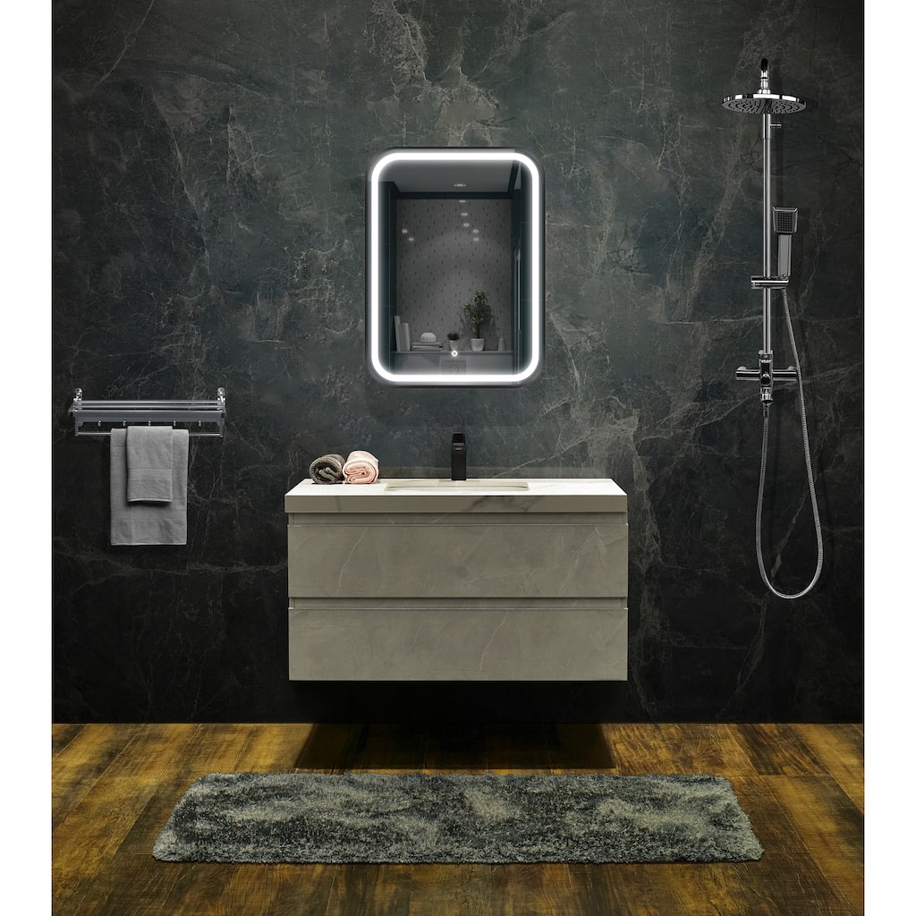 Vanity Art 24" x 32" LED Lighted Wall Mounted Vanity Mirror - 24" x 31.5"