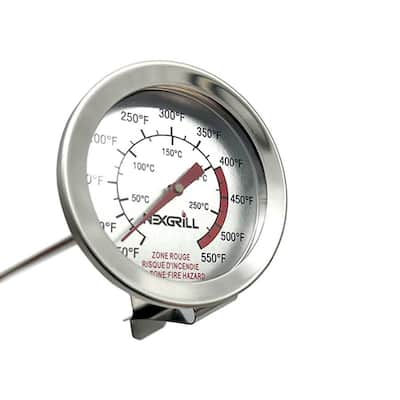 Nexgrill Stainless Steel 12" Deep Fry Thermometers with Clip - Silver