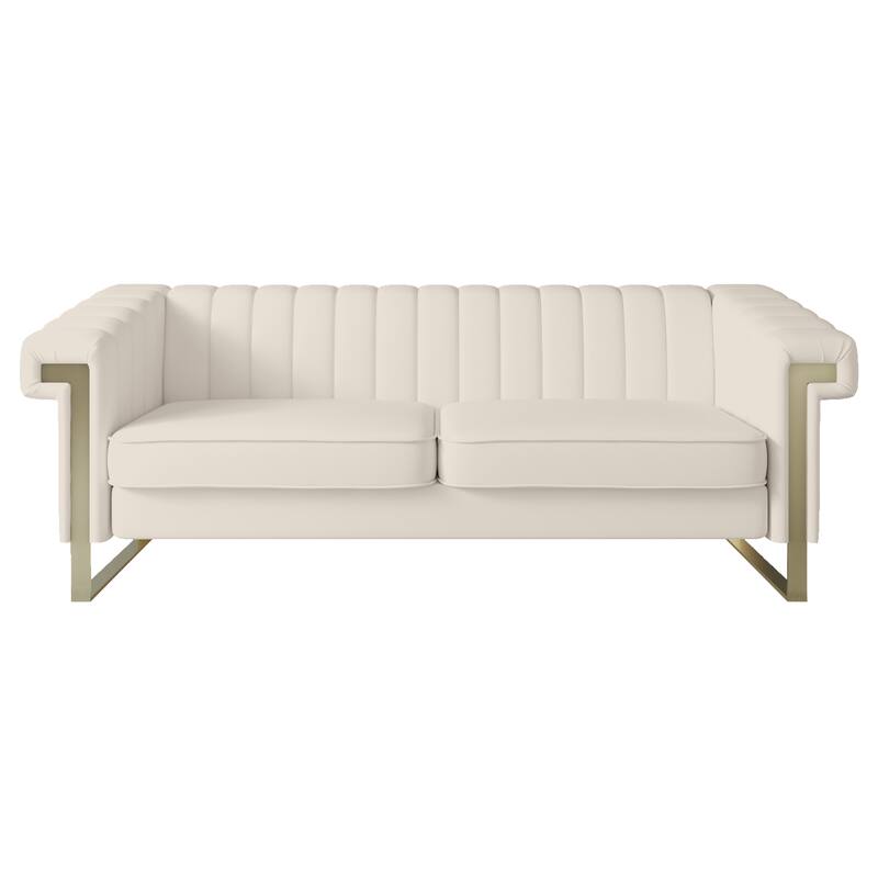 Burchel 83.86'' Square Arm Sofa With Metal Legs