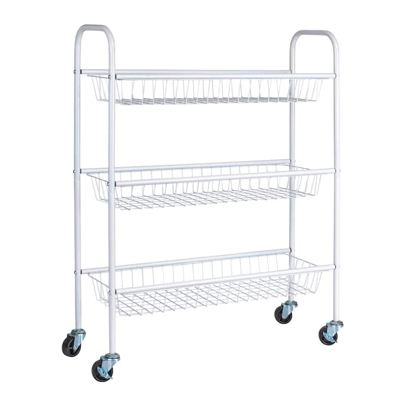 Household Essentials 3-Tier Slim Storage Cart - 26.0"L x 9.0"W x 33.0"H