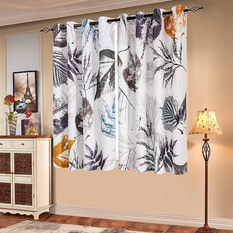 Subrtex Printed 2 Panels Blackout Curtains Colorful Window Drapes