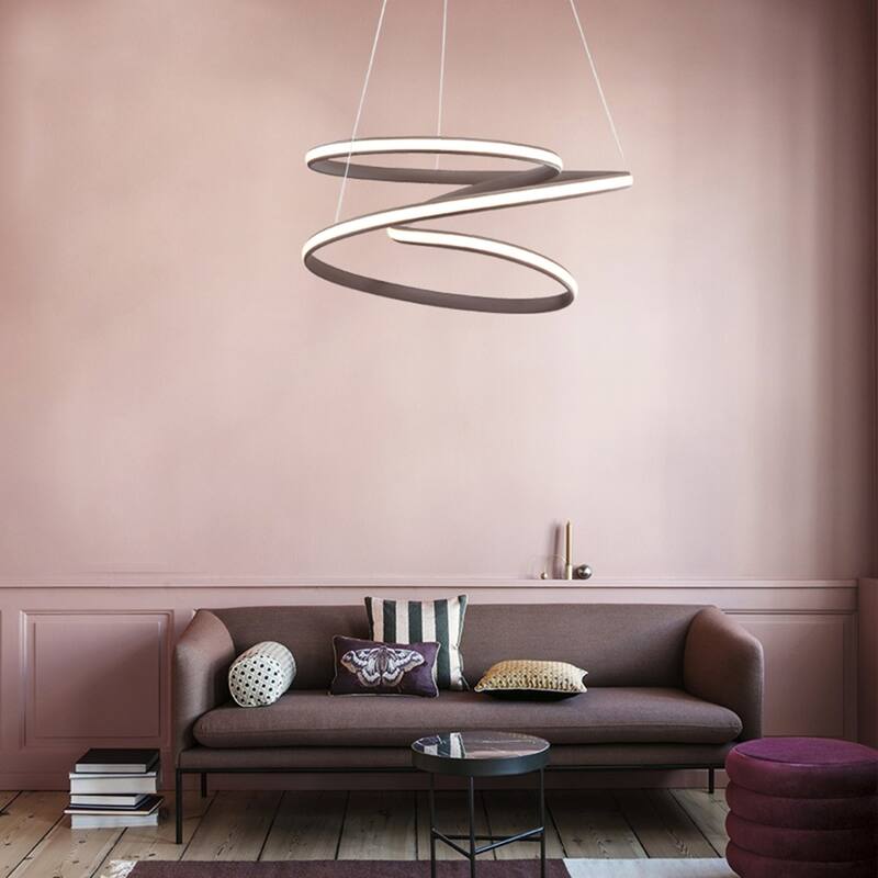 Satin Coffee Aluminum LED Lighting with White Acrylic Diffuser
