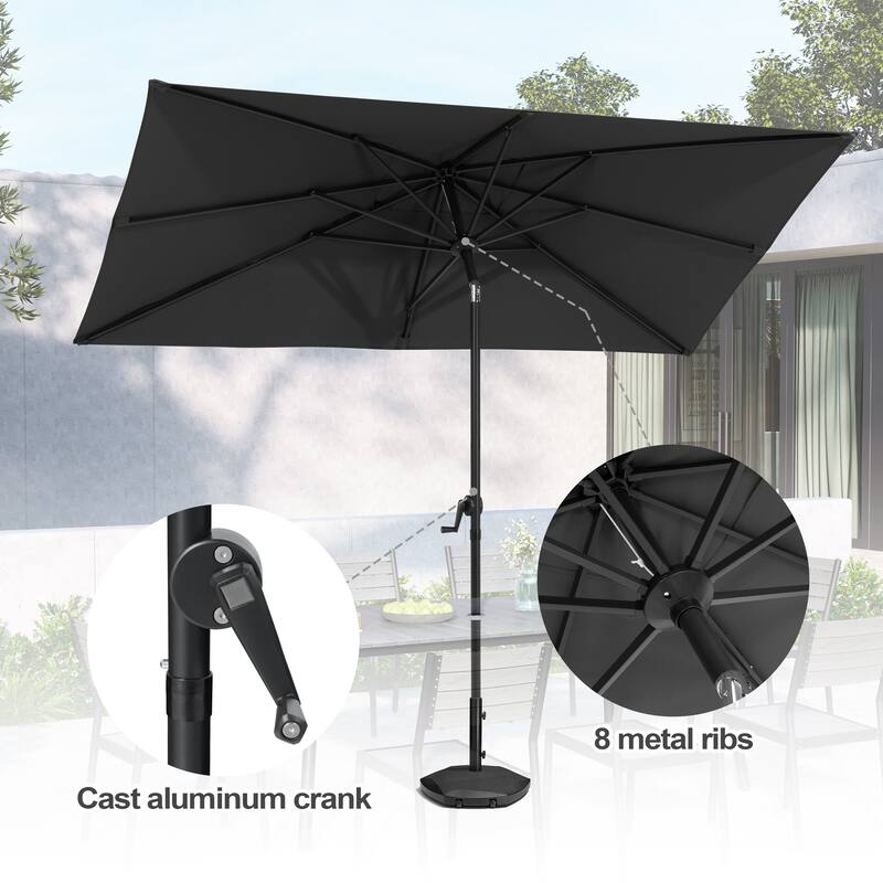 Pellebant Outdoor 9 x 5 FT Patio Market Umbrella Rectangular