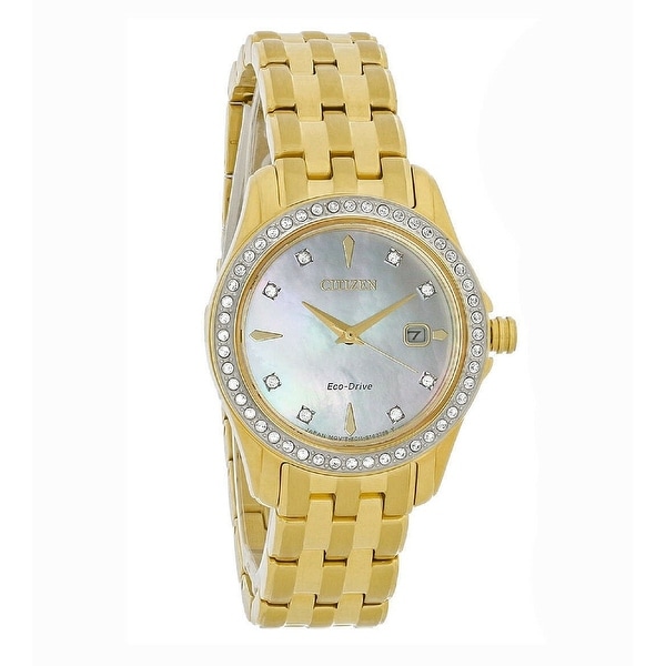 Citizen Women's EW1907-78D 'Silhouette' Gold-Tone Stainless Steel Watch - Silver. Opens flyout.