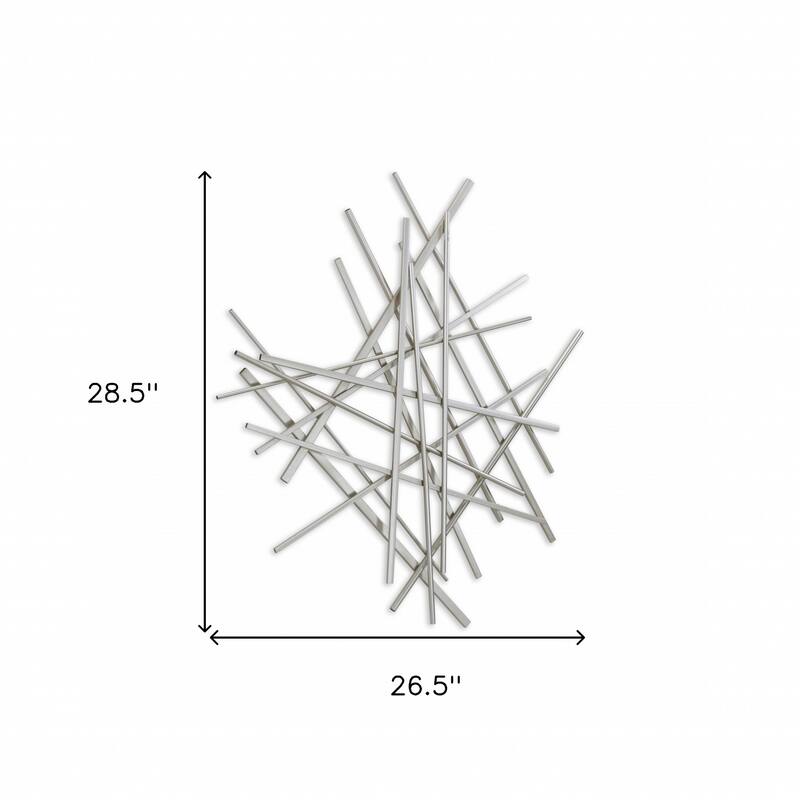 HomeRoots Silver Steel Wall Decor