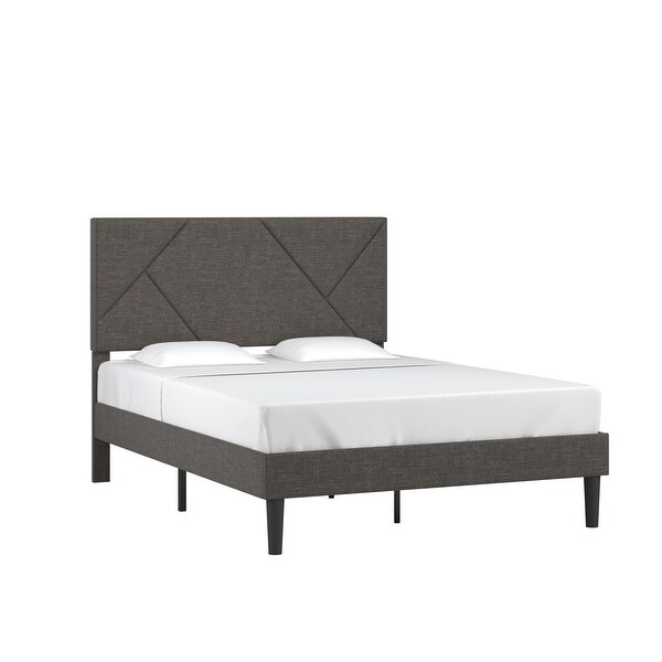 まとめ買いでお得 Platform Upholstered Allenspark Bed Headboard Geometric with 青年漫画