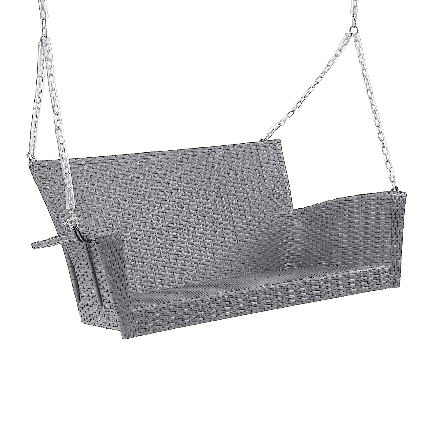 International caravan resin wicker hanging loveseat swing discount