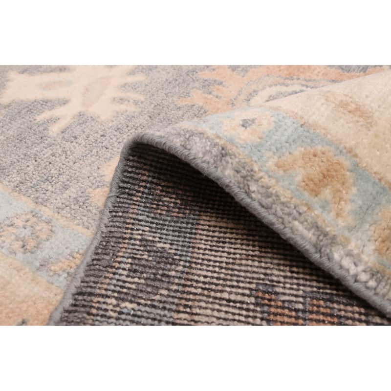 ECARPETGALLERY Hand-knotted Modern Oushak Charcoal Wool Rug - 8'2 x 9'11