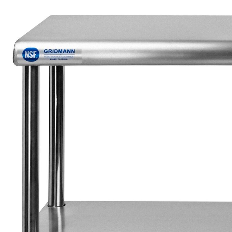 60 x 12in NSF Stainless Steel 2Tier Overshelf