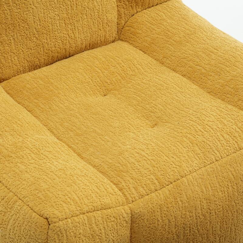 Comfortable Fluffy Bean Bag Chair with ottoman for living room