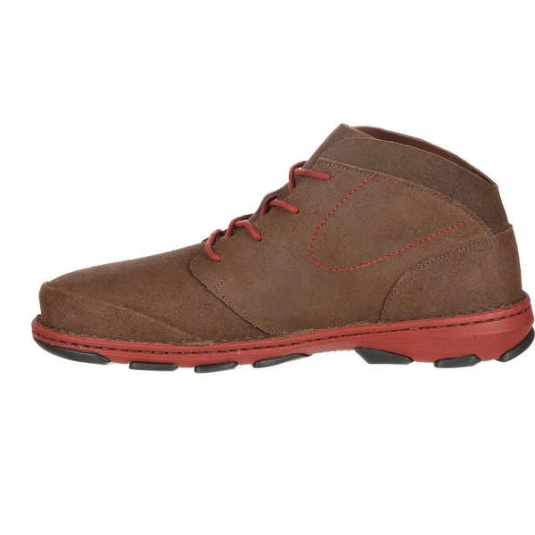 Brown Chukkas with Dark Red 