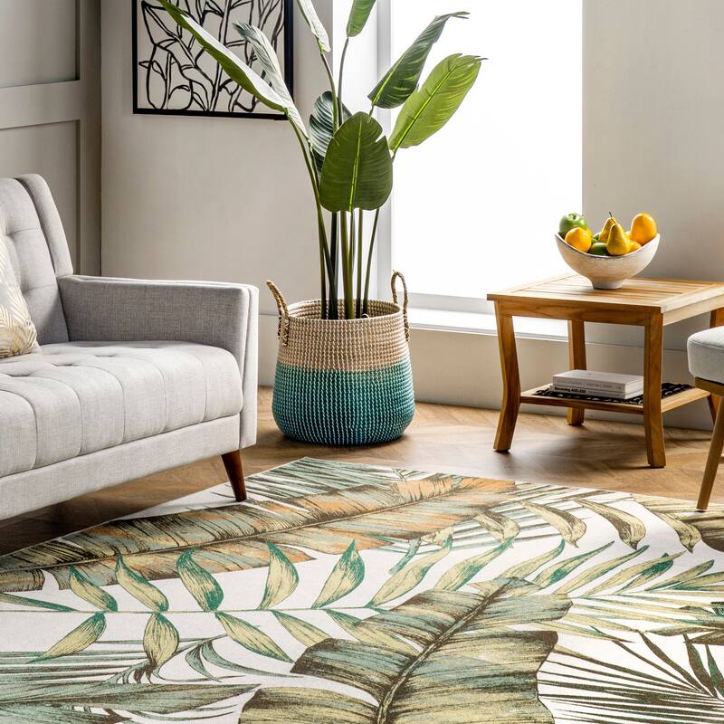 Nuloom Cyra Splashguard Graphic Machine Washable Area Rug