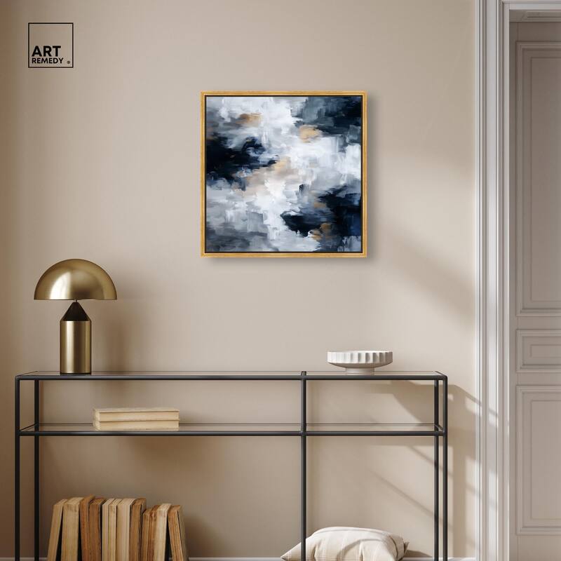 Midnight and Ivory II Canvas by Art Remedy