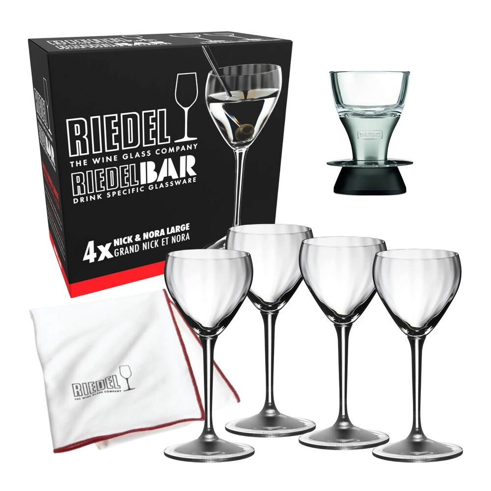 Riedel Champagne Crystal Wine 2 Glasses w/Aerator, and Polishing Cloth -  Bed Bath & Beyond - 38155085