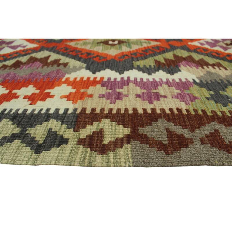 Hand-Woven Sangat Kenner Lt. Brown/Rust Rug - 3'4" x 5'4"
