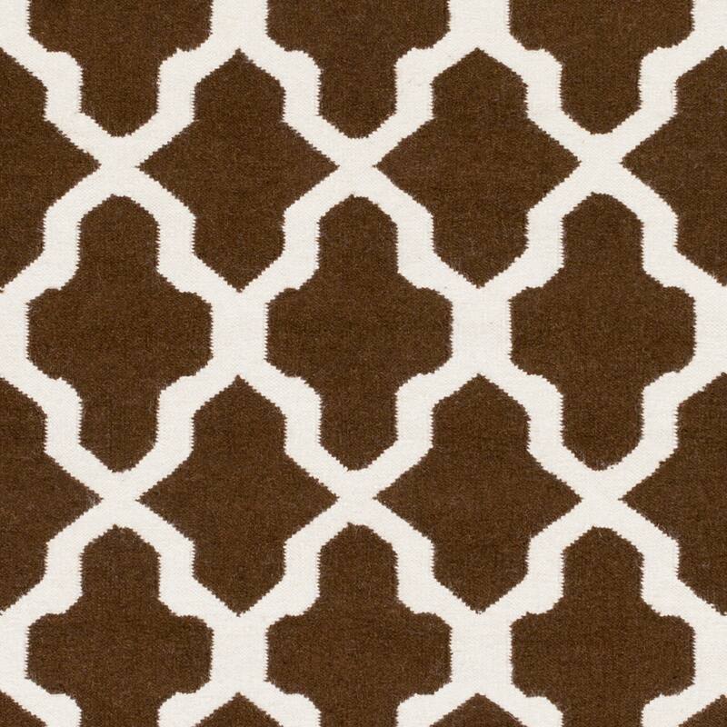 Hand-Woven Ashley Lattice Reverisble Flatweave Wool Area Rug - 5' x 8'