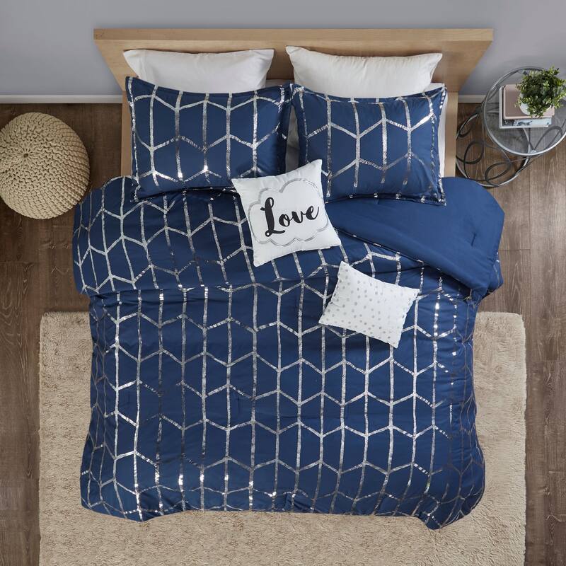 Intelligent Design Khloe 5-pc. Metallic Printed Comforter Set