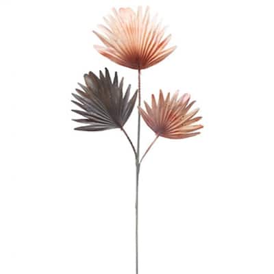 Taupe Palm Leaf Spray Faux Plants And Trees