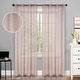 preview thumbnail 14 of 48, Superior Jackson Striped Machine Washable Sheer Curtains, Set of 2 52" x 108" - Taupe