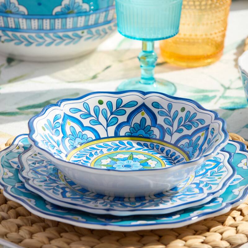 Certified International Porto Melamine 28 oz. All Purpose Bowls, Set of 4 - 8.50"L x 8.50"W x 2.00"H