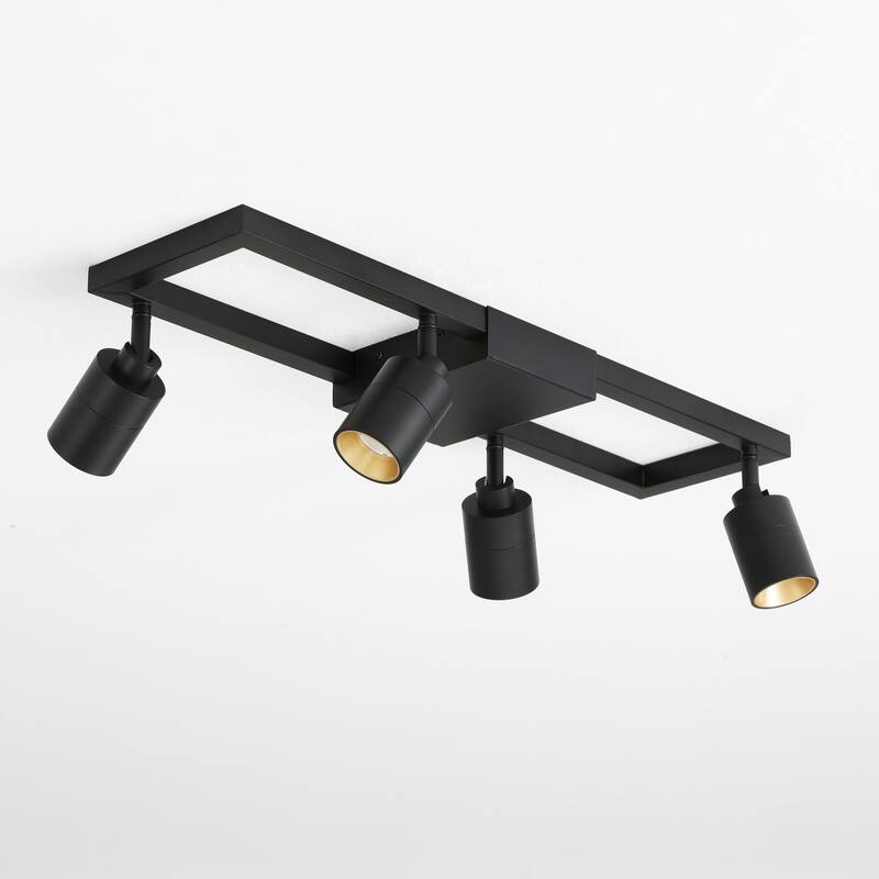 Vidalite 4 Bulb LED Sqaure Head Track - Black