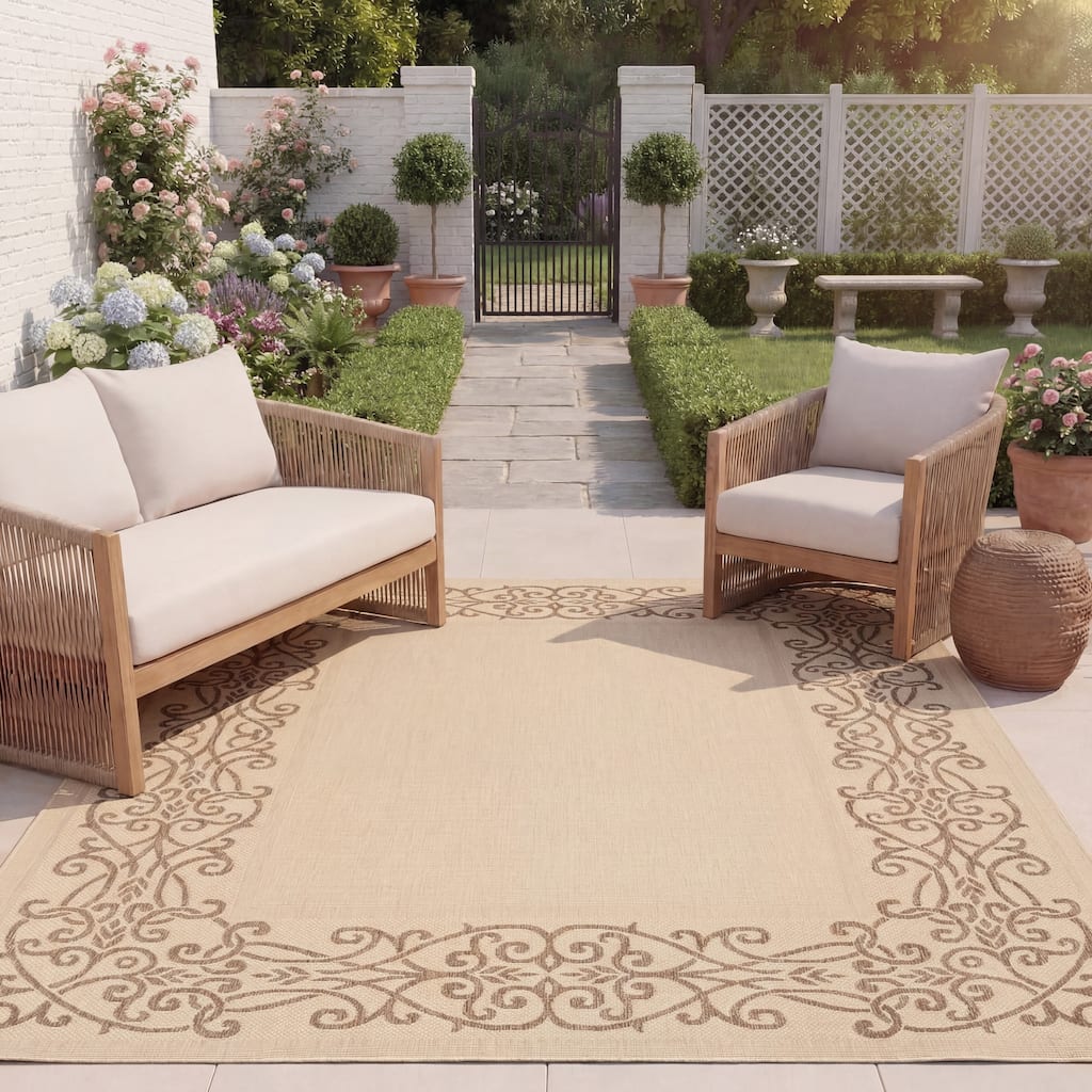 SAFAVIEH Courtyard Ikerne Waterproof Patio Backyard Rug