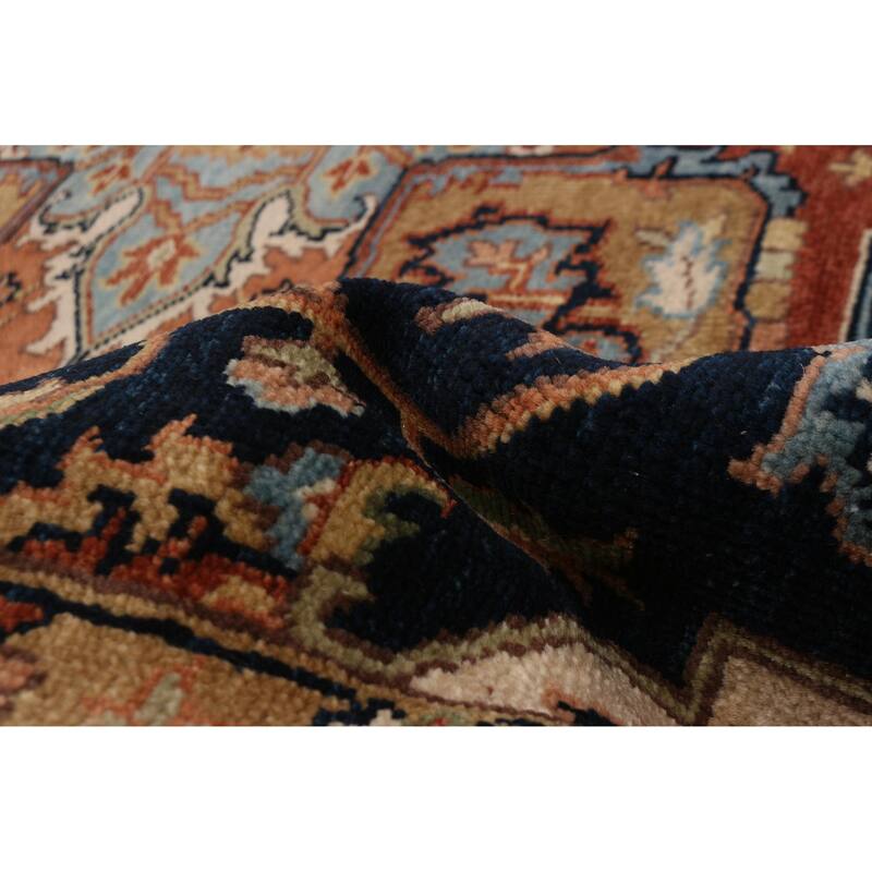 ECARPETGALLERY Hand-knotted Jules Sultane Dark Navy Wool Rug - 8'0 x 9'10