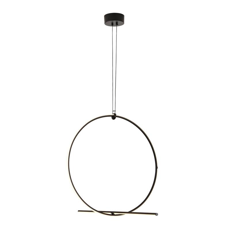 2 Light Chandelier Island Style, Black Metal Crystal Embellishment, Ceiling Light Fixture, Modern Hanging Lamp - 59