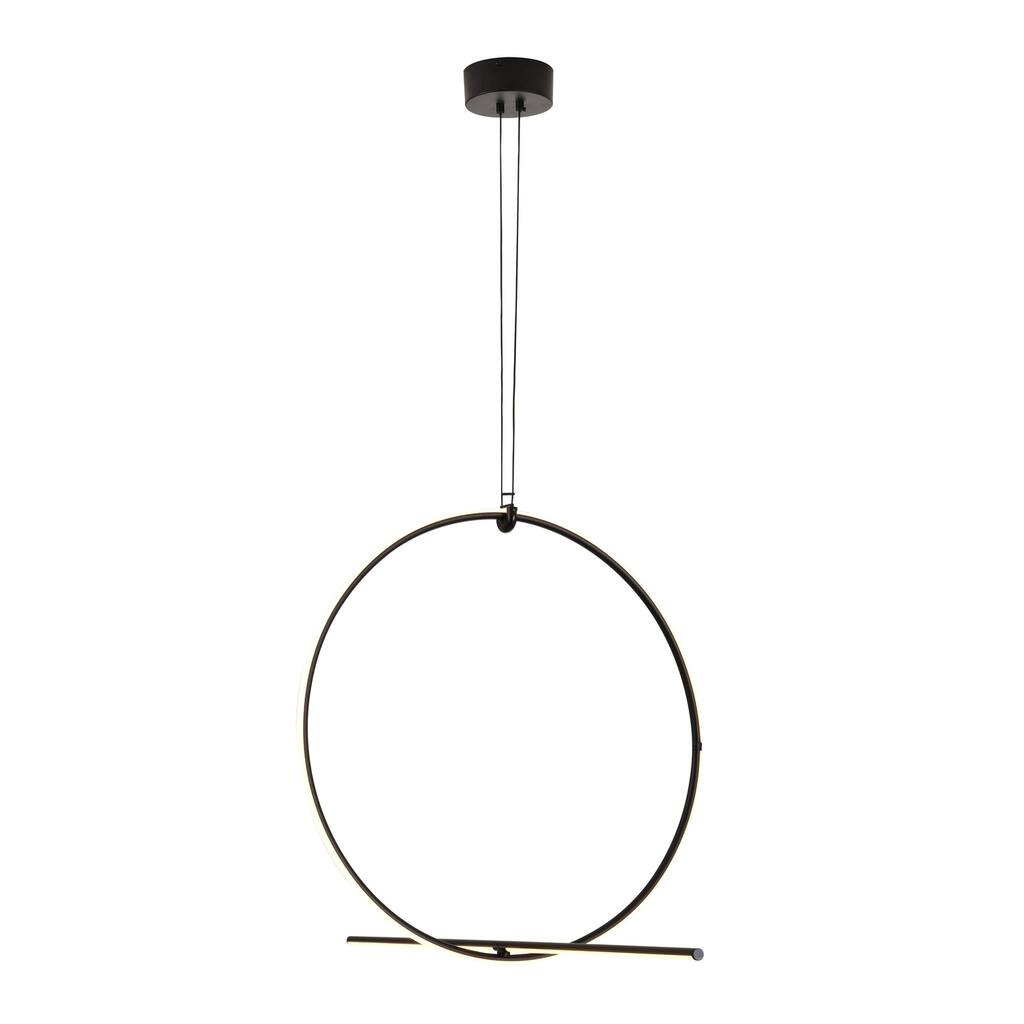 2 Light Chandelier Island Style, Black Metal Crystal Embellishment, Ceiling Light Fixture, Modern Hanging Lamp - 59