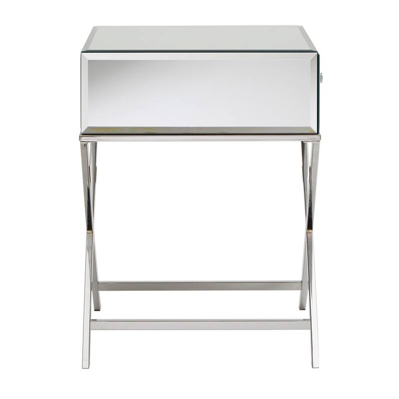 Camille X Base Mirrored Accent Campaign Table by iNSPIRE Q Bold